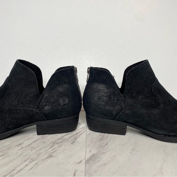 Born Beth Black Distressed Suede Bootie 8 1/2 M - Picture 8 of 14